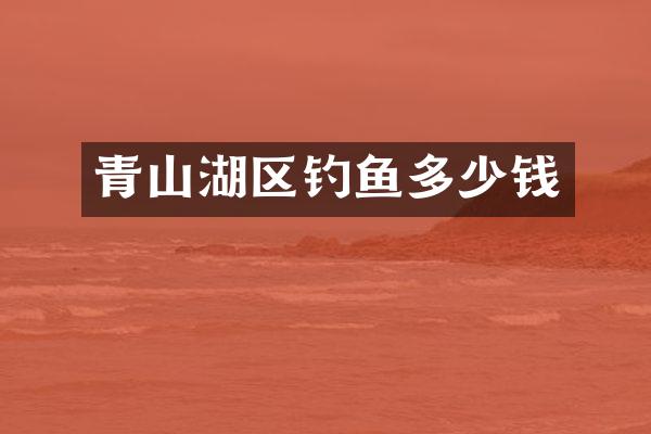 青山湖区钓鱼多少钱