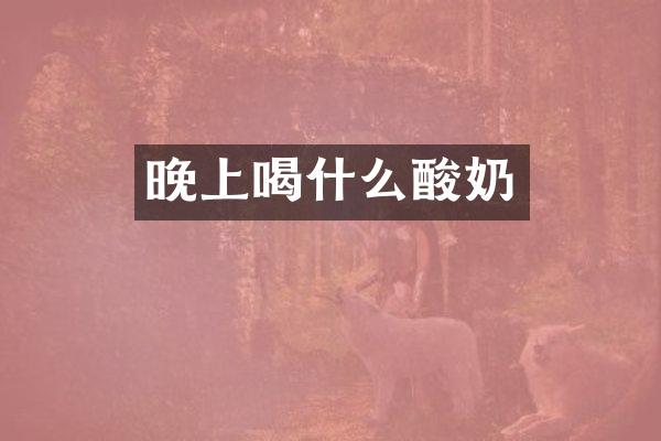 晚上喝什么酸奶