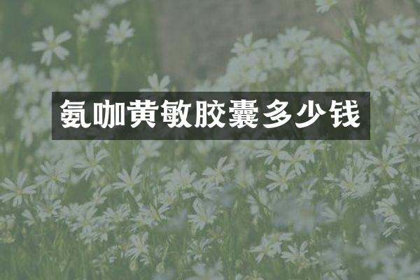 氨咖黄敏胶囊多少钱