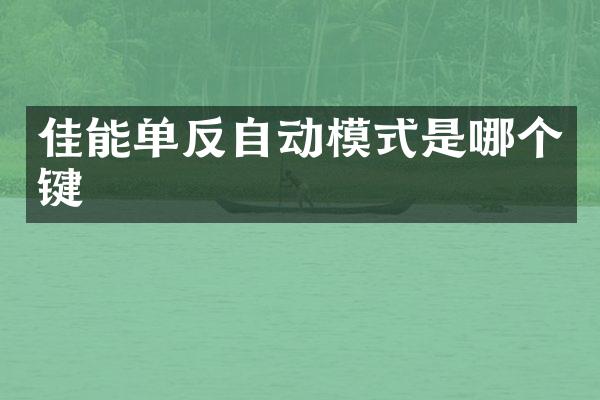 佳能单反自动模式是哪个键