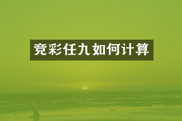 竞彩任九如何计算