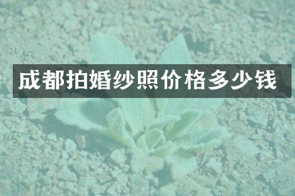 成都拍婚纱照价格多少钱