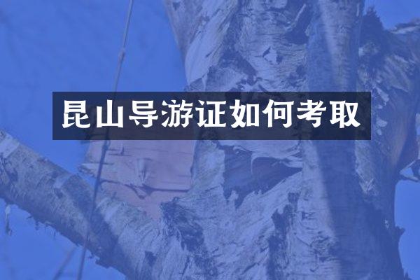 昆山导游证如何考取