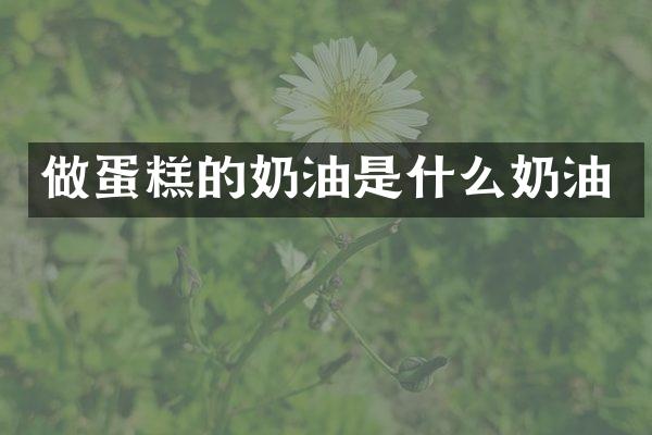 做蛋糕的奶油是什么奶油