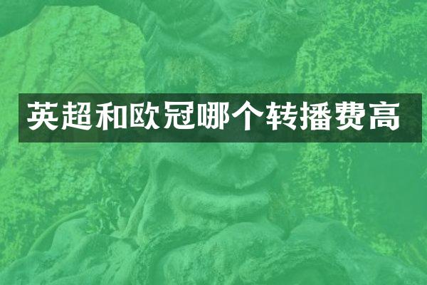 英超和欧冠哪个转播费高