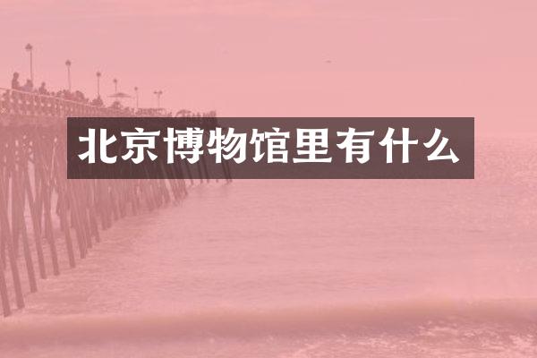 北京博物馆里有什么