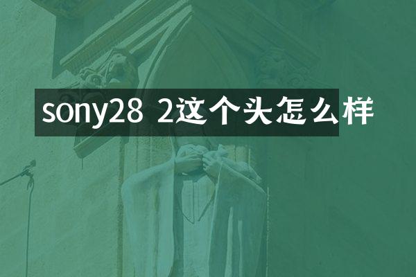 sony28 2这个头怎么样