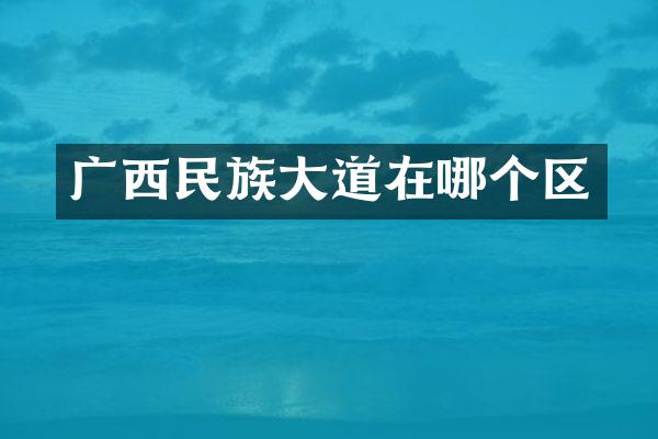 广西民族大道在哪个区