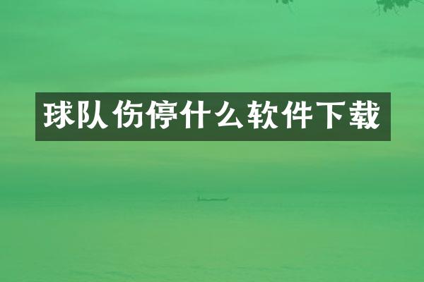 球队伤停什么软件下载