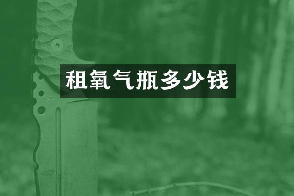 租氧气瓶多少钱