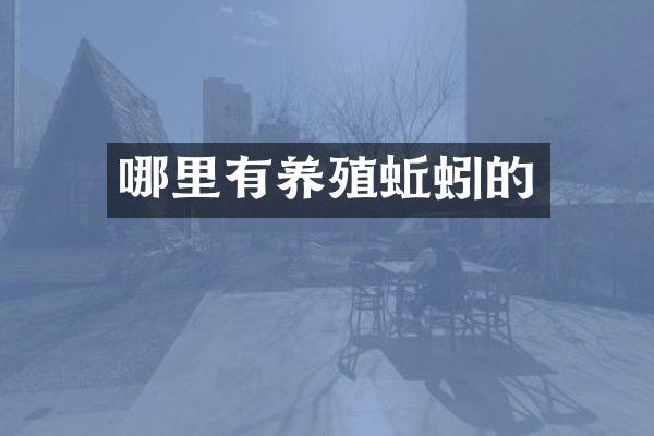 哪里有养殖蚯蚓的