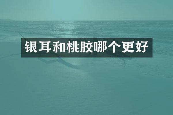 银耳和桃胶哪个更好