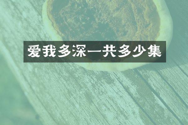 爱我多深一共多少集