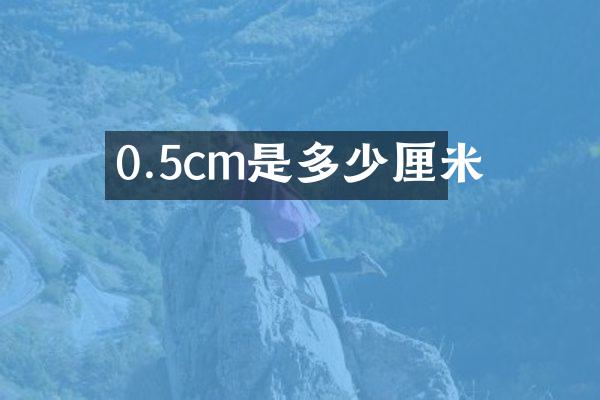0.5cm是多少厘米