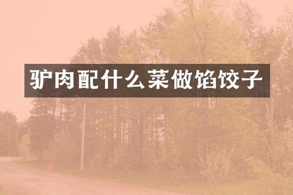 驴肉配什么菜做馅饺子