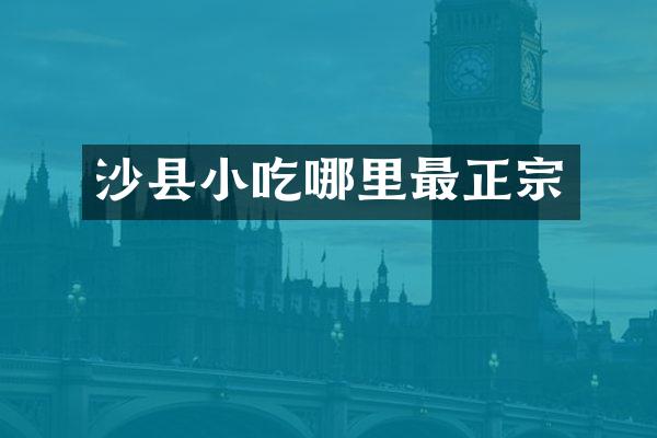 沙县小吃哪里最正宗