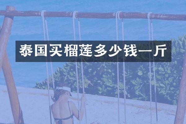 泰国买榴莲多少钱一斤