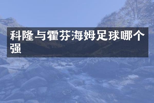 科隆与霍芬海姆足球哪个强