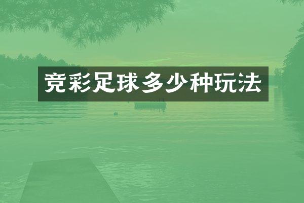 竞彩足球多少种玩法
