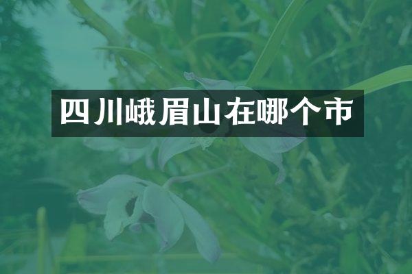 四川峨眉山在哪个市