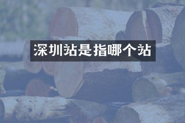 深圳站是指哪个站