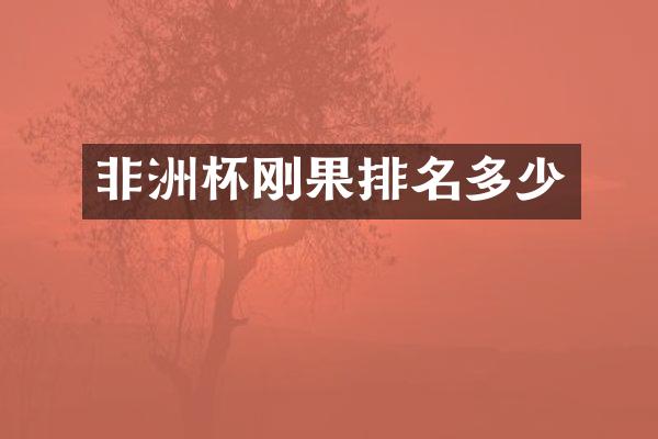 非洲杯刚果排名多少