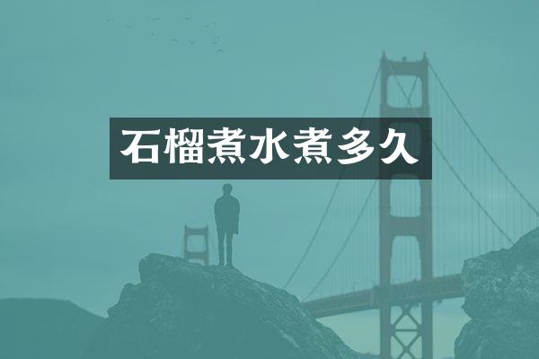 石榴煮水煮多久