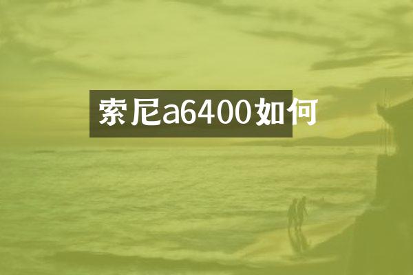 a6400如何