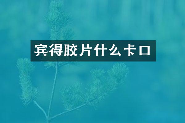 宾得胶片什么卡口