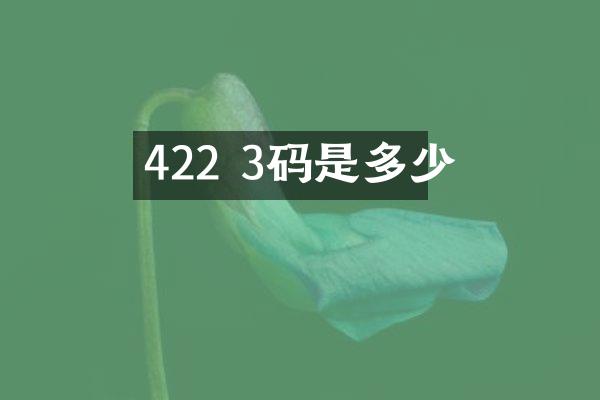 422 3码是多少