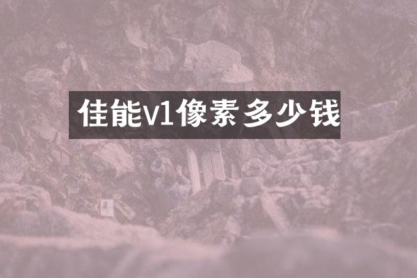 佳能v1像素多少钱