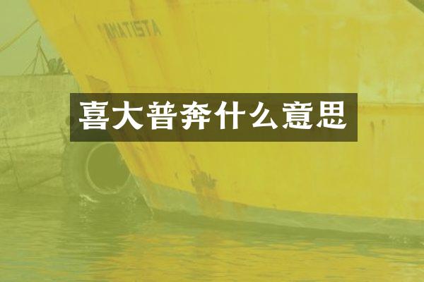 喜大普奔什么意思