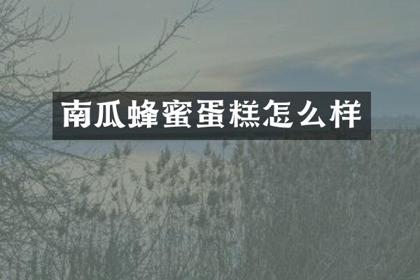 南瓜蜂蜜蛋糕怎么样