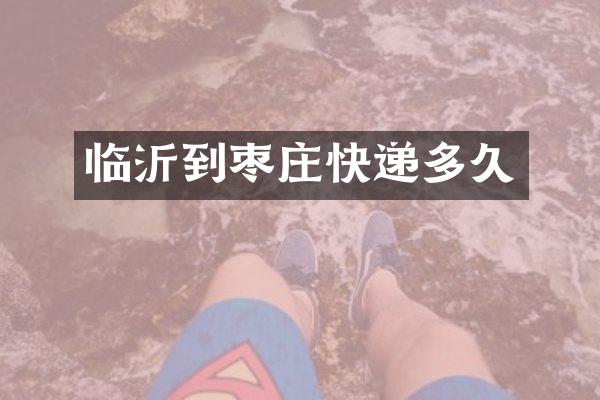 临沂到枣庄快递多久