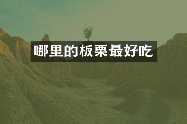 哪里的板栗最好吃