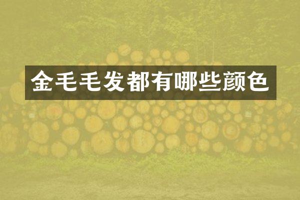 金毛毛发都有哪些颜色