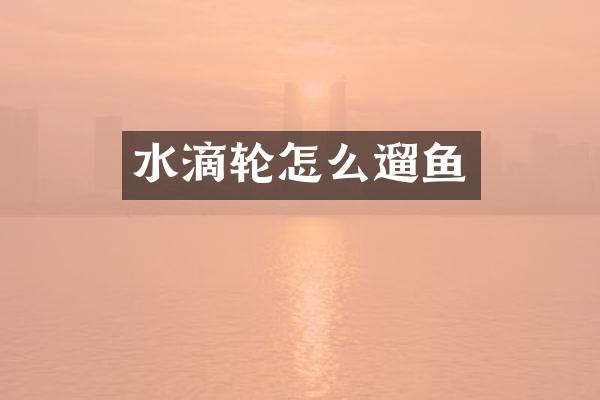 水滴轮怎么遛鱼