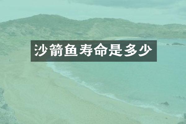 沙箭鱼寿命是多少