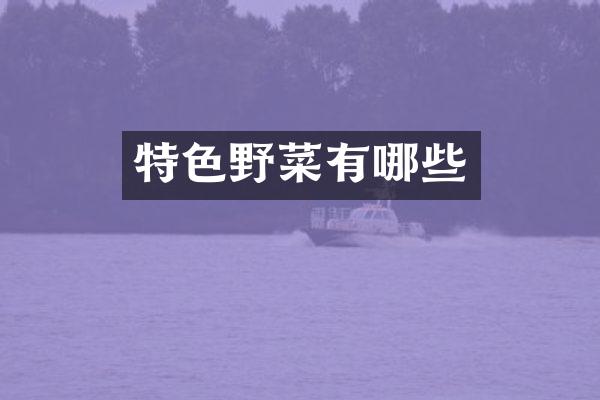特色野菜有哪些