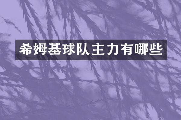 希姆基球队主力有哪些