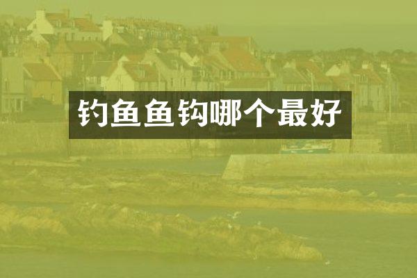 钓鱼鱼钩哪个最好