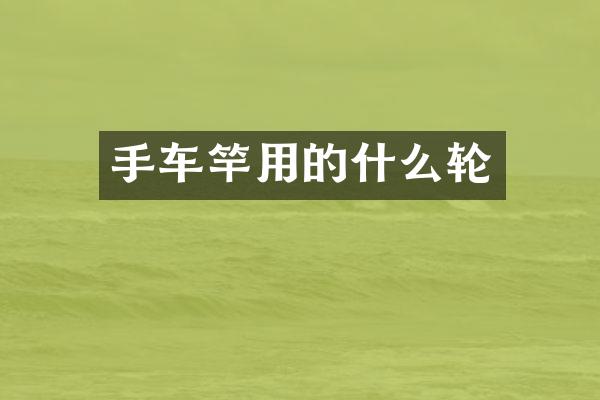 手车竿用的什么轮