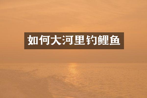 如何大河里钓鲤鱼