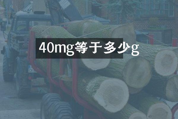 40mg等于多少g