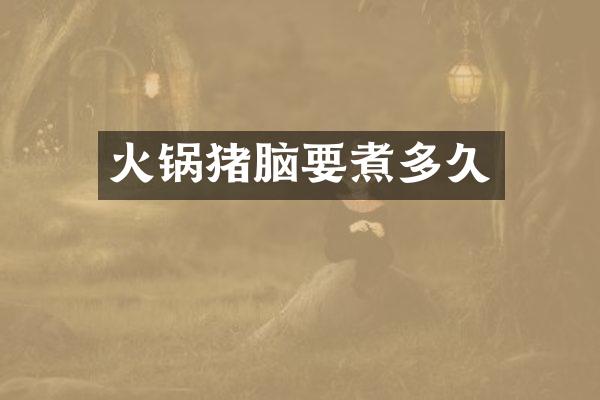 火锅猪脑要煮多久