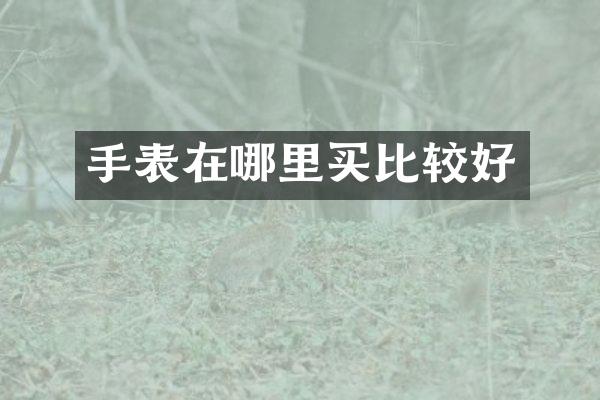 手表在哪里买比较好