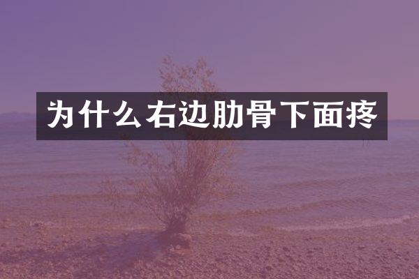 为什么右边肋骨下面疼