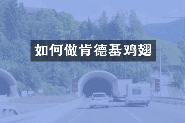 如何做肯德基鸡翅