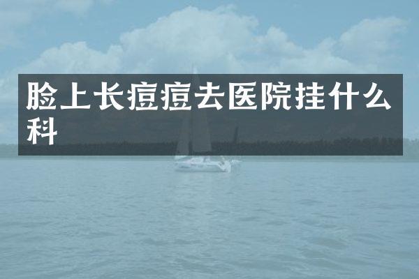 脸上长痘痘去医院挂什么科