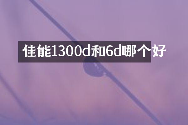 佳能1300d和6d哪个好